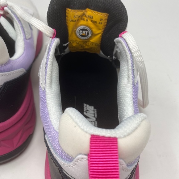 CAT Caterpillar P91498 Women's Streamline Runner ASTM Size 8  Pink  White NIB - Picture 6 of 10